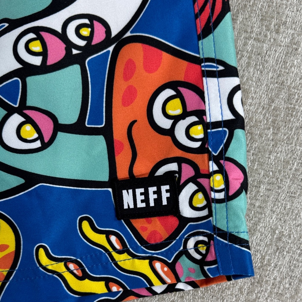 Neff Octopus Graphic Swim Trunks Multicolor NWT Size S 30 - Picture 3 of 15